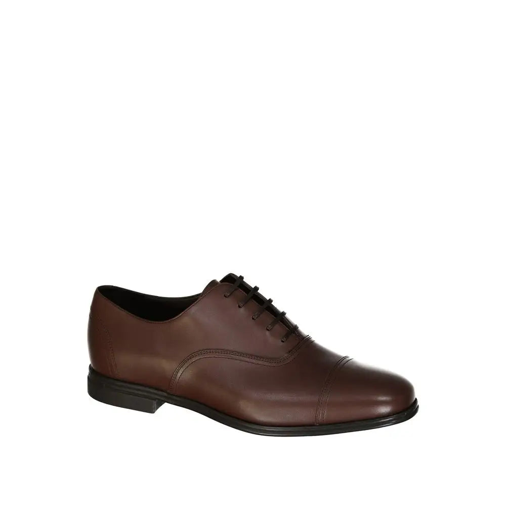Salvatore Ferragamo Braune Leder Oxford- und Derby-Schuhe - EU43.5/US10.5