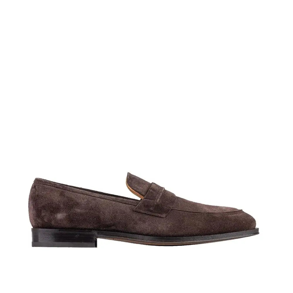 Salvatore Ferragamo Braune Loafer aus Leder zum Hineinschlüpfen - EU43.5/US10.5
