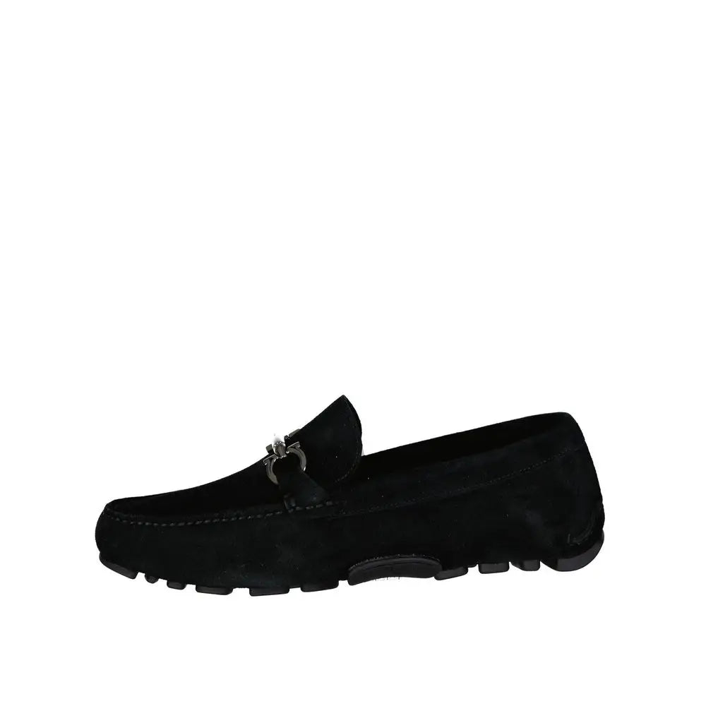 Salvatore Ferragamo Schwarze Loafer aus Leder zum Hineinschlüpfen - EU42.5/US9.5