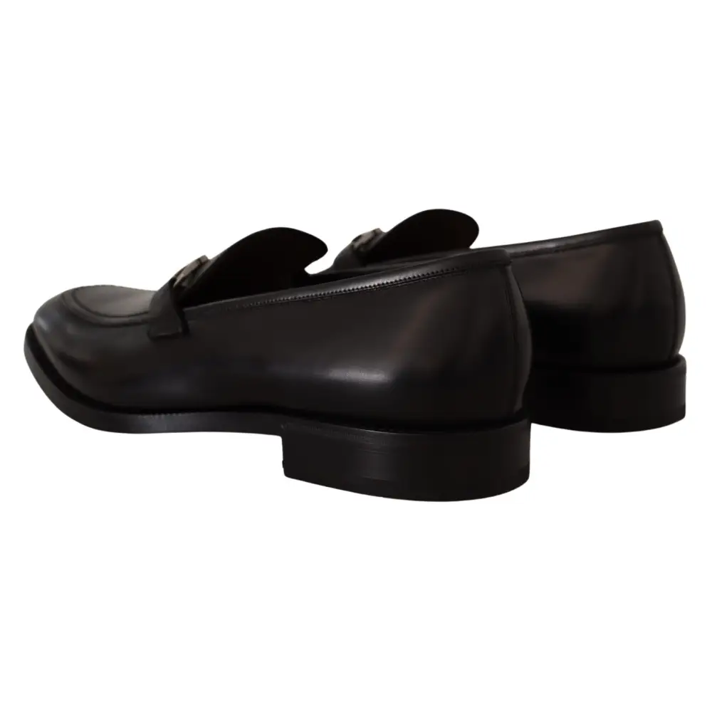 Salvatore Ferragamo Suave Schwarz Leder Gancio Bit Loafers