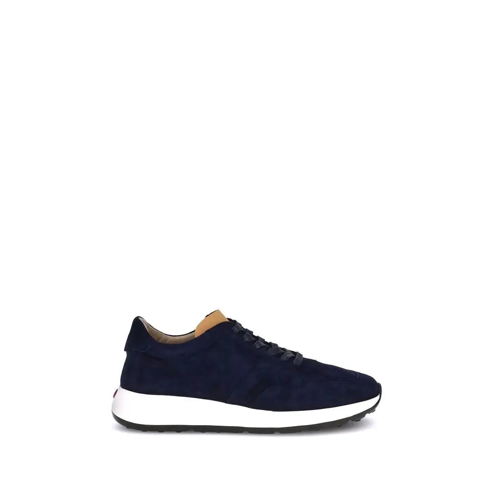 Tod’s Dunkelblaue Kalbshaut Bos Taurus Sneakers mit niedrigem Schaft
