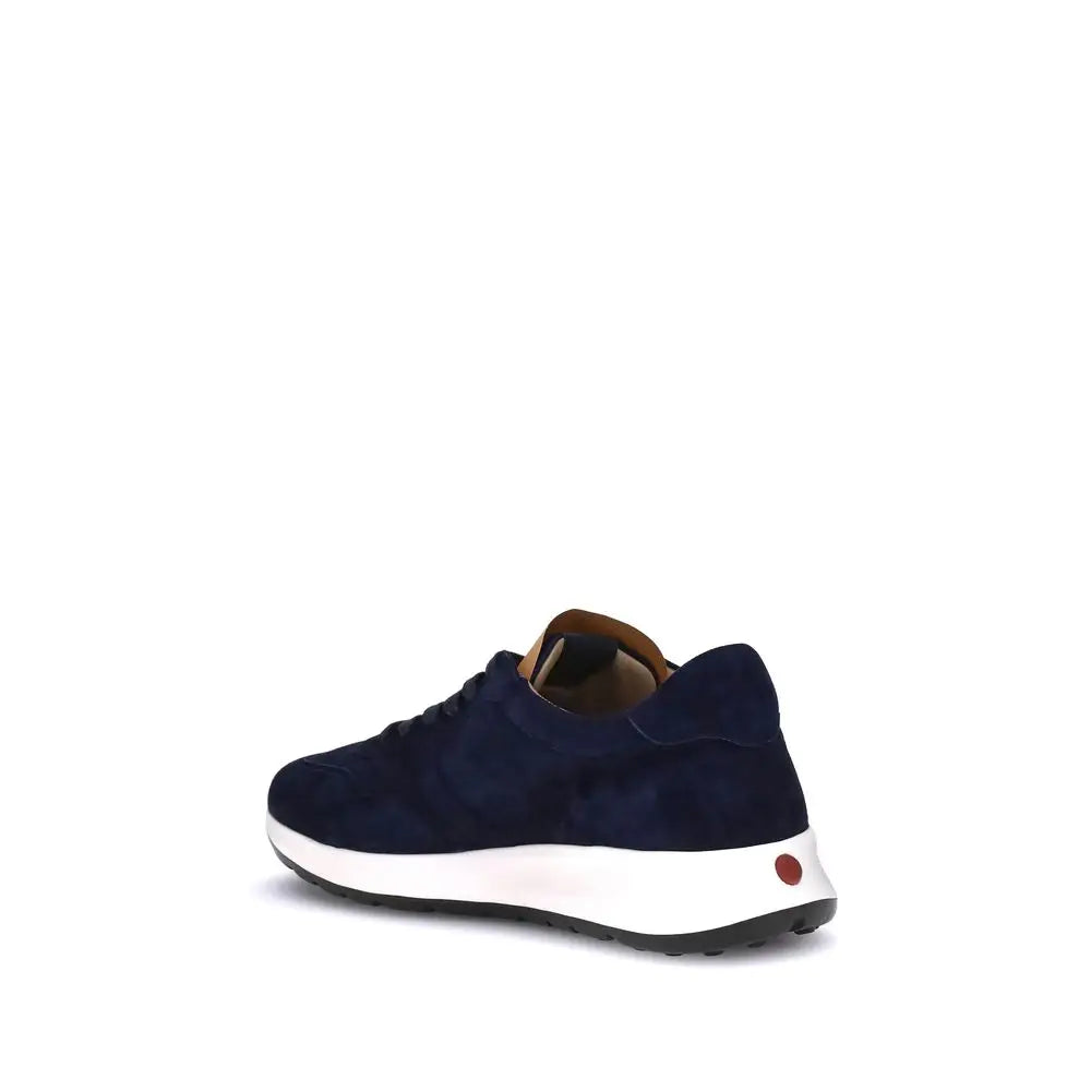 Tod’s Dunkelblaue Kalbshaut Bos Taurus Sneakers mit niedrigem Schaft
