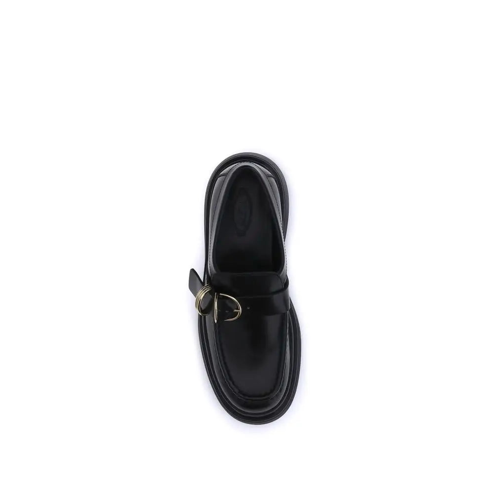 Tod’s Schwarze Plateau-Loafer aus Gummi