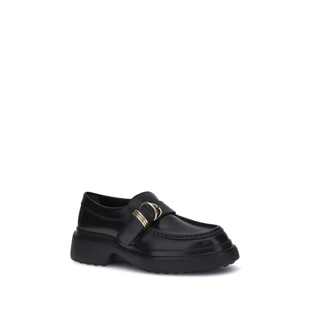 Tod’s Schwarze Plateau-Loafer aus Gummi