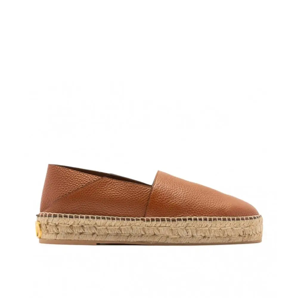 Valentino Garavani Braune Espadrilles aus Kalbsleder - EU42/US9