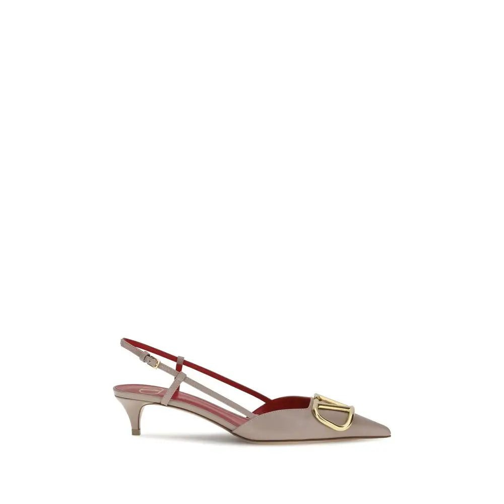 Valentino Garavani Graue Kalbshaut Bos Taurus Mid-Heel Pumps - EU36/US6