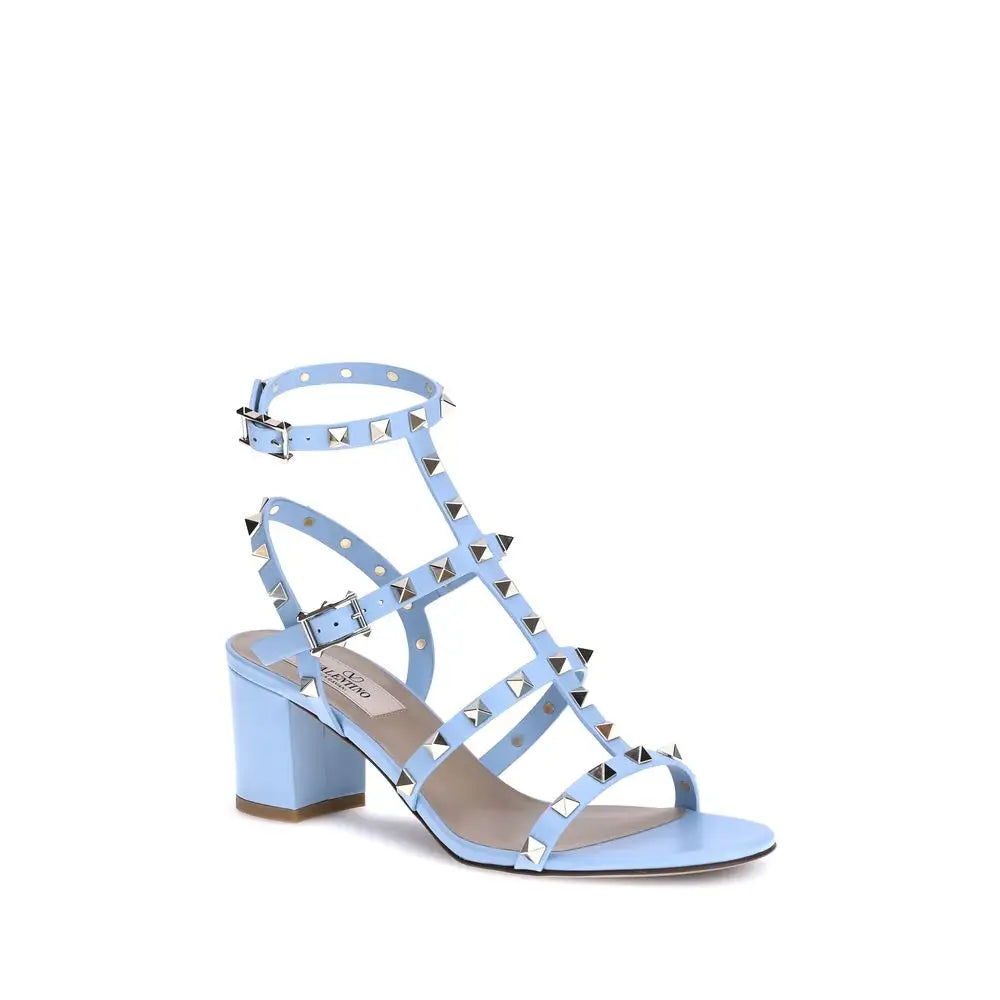 Valentino Garavani Hellblaue Kalbshaut Bos Taurus Sandalen mit Riemen - EU35.5/US5.5