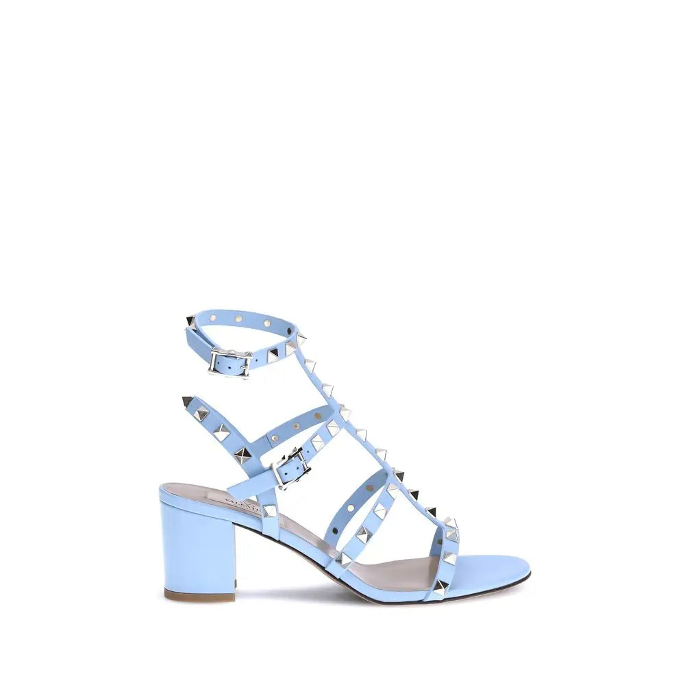 Valentino Garavani Hellblaue Kalbshaut Bos Taurus Sandalen mit Riemen - EU35.5/US5.5