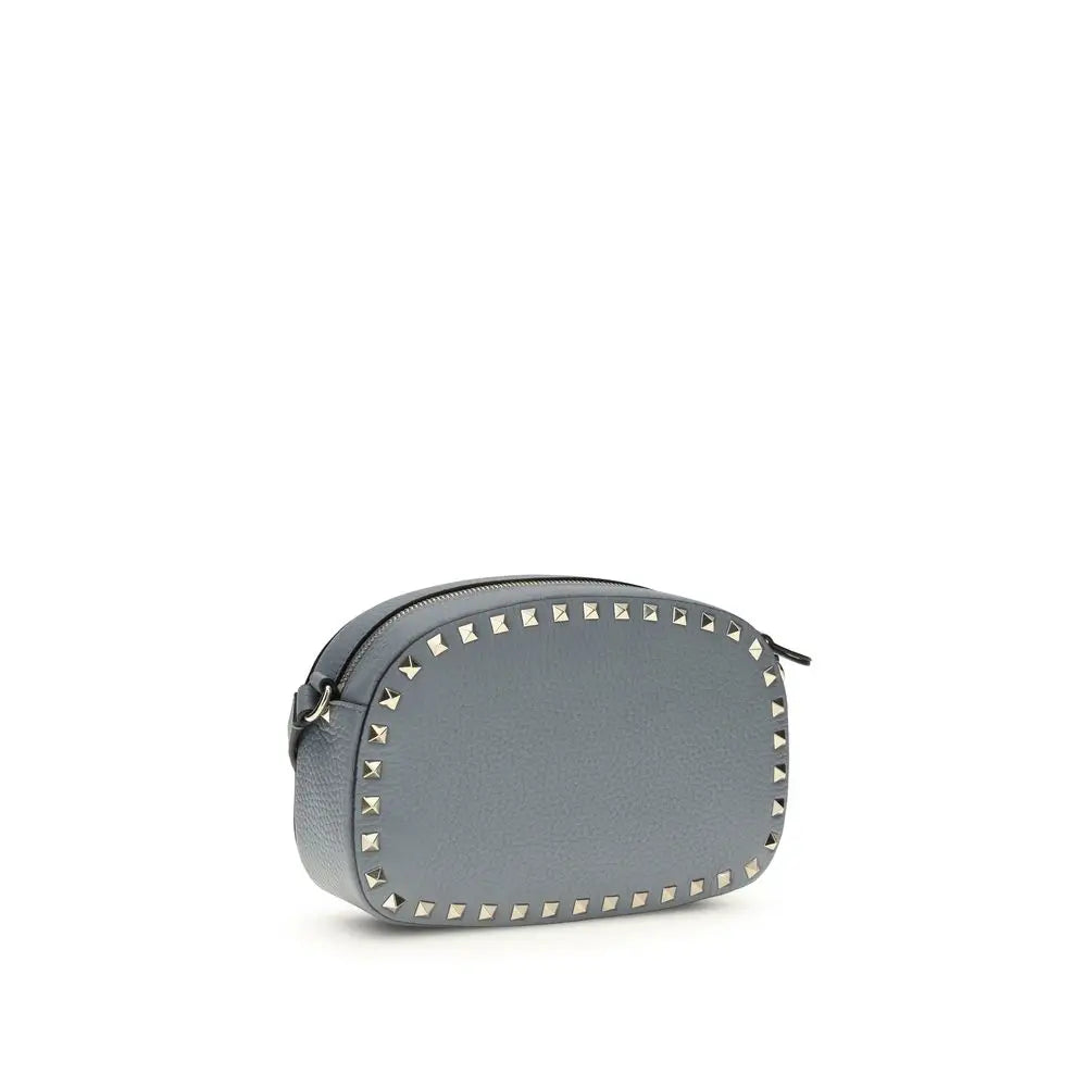 Valentino Garavani Schultertasche aus blauem Kalbsleder Bos Taurus