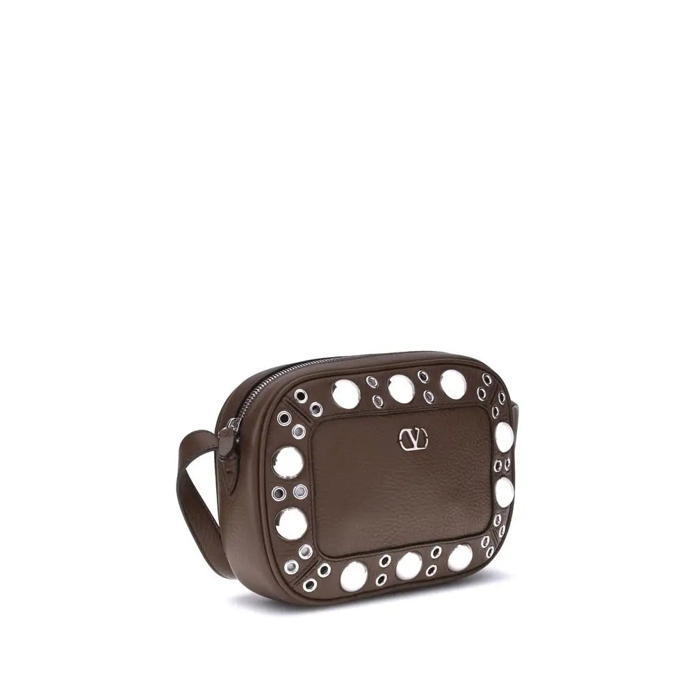 Valentino Garavani Schultertasche aus Kalbshaut in Braun Bos Taurus