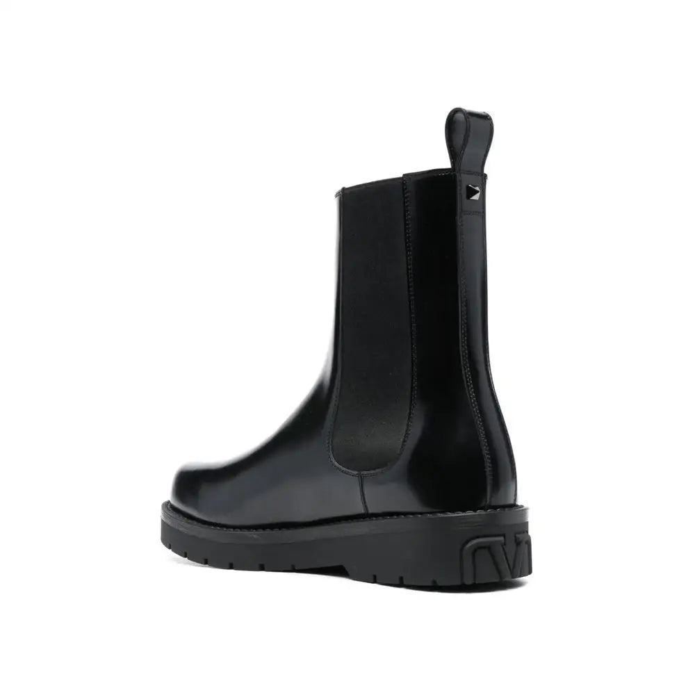 Valentino Garavani Schwarze Chelsea Boots aus Leder - EU41.5/US8.5