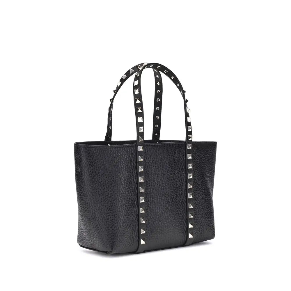 Valentino Garavani Schwarze Kalbshaut Bos Taurus Schultertasche