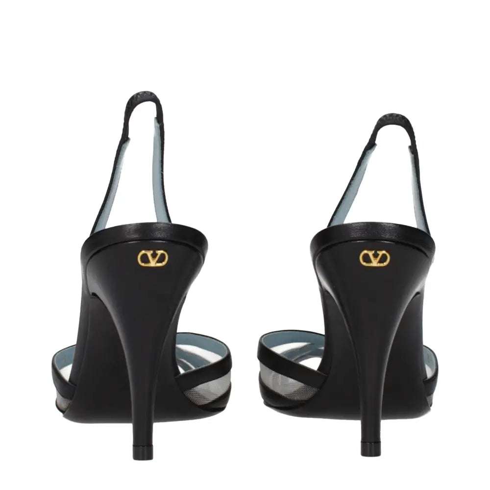 Valentino Garavani Schwarze Lederpumps