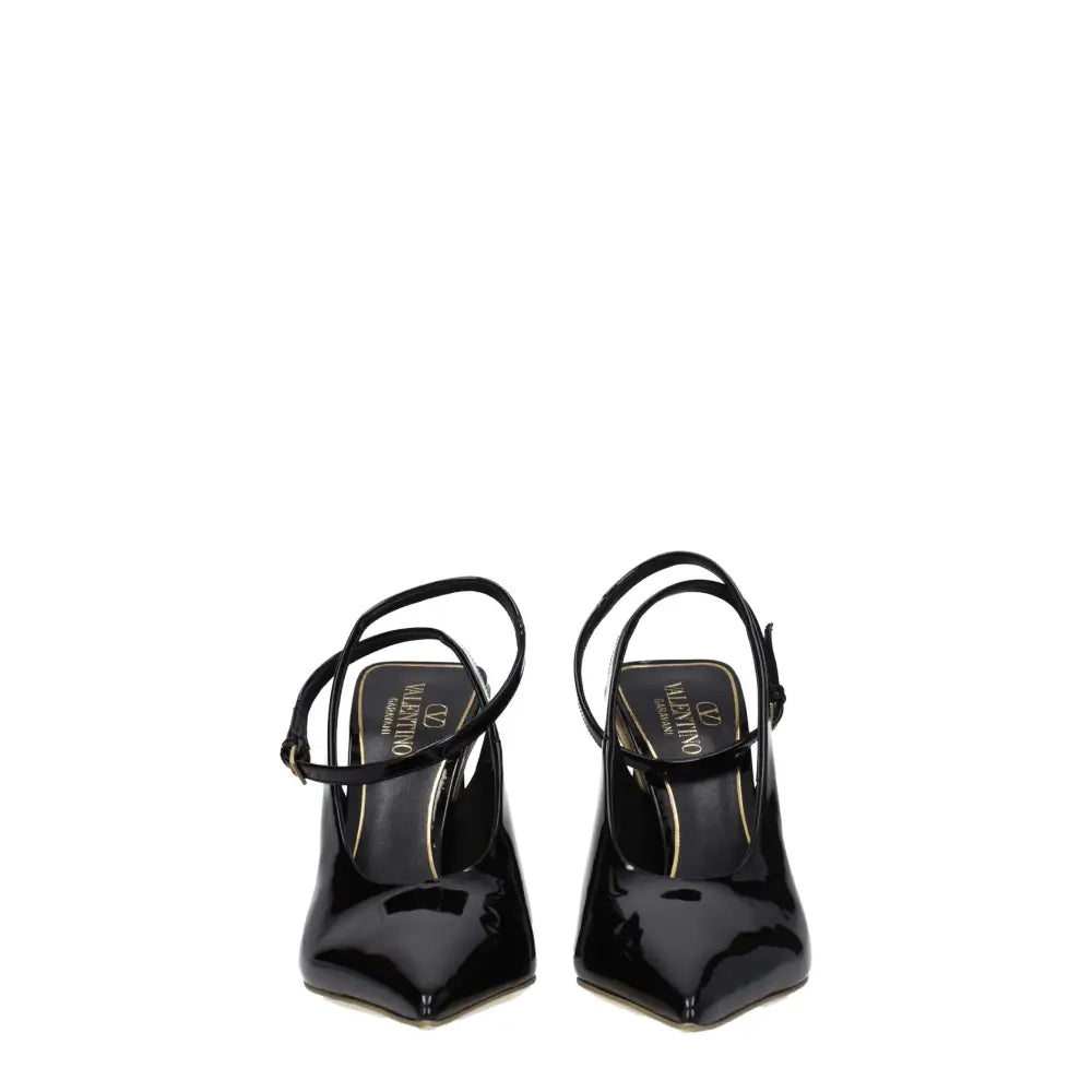 Valentino Garavani Schwarze Ledersandalen