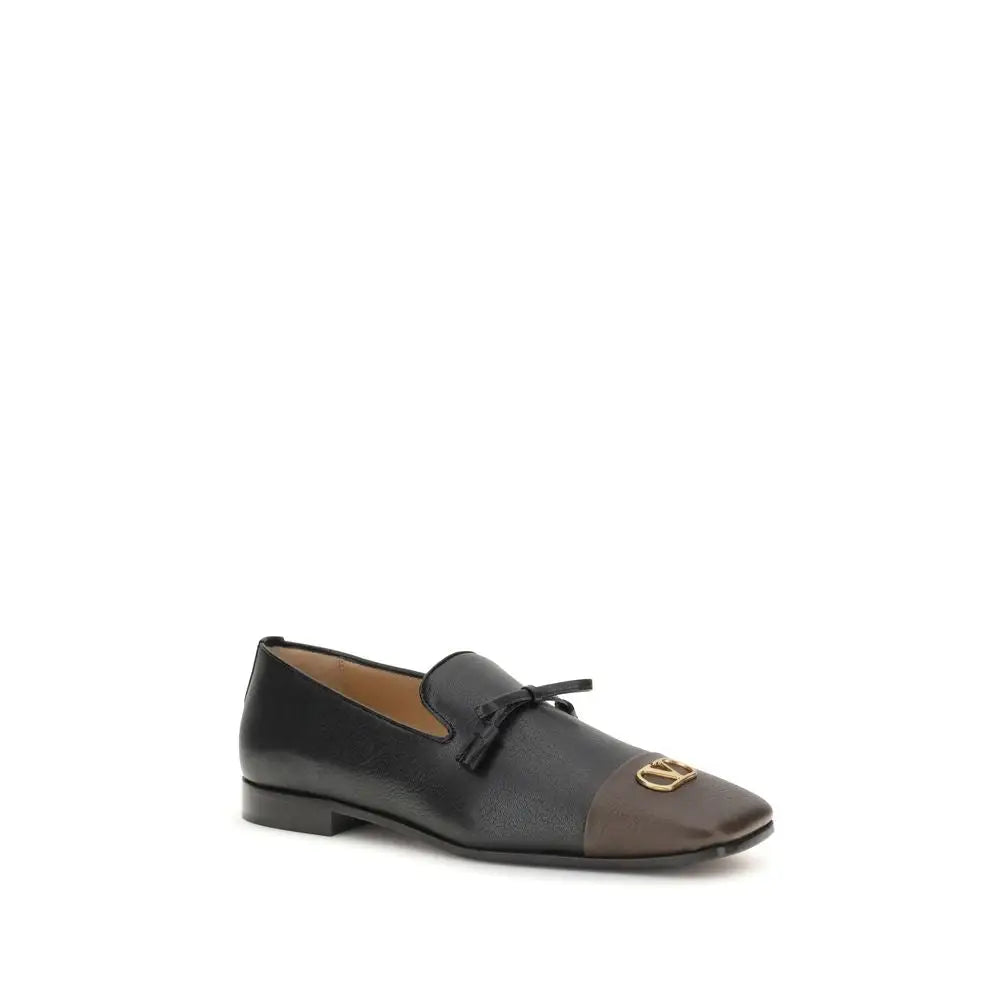 Valentino Garavani Schwarze Loafer aus Ziegenleder - EU41/US8