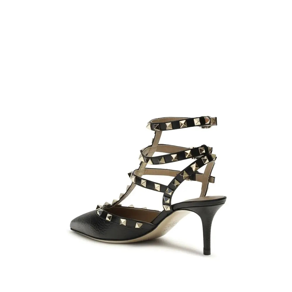 Valentino Garavani Schwarze Pumps aus Kalbsleder Bos Taurus mit hohem Absatz