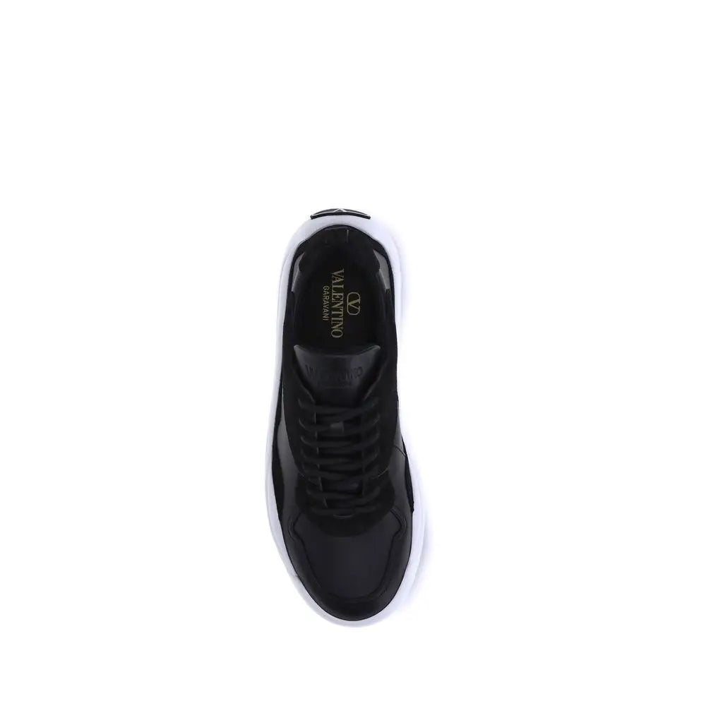 Valentino Garavani Schwarze Sneakers aus Kalbsleder Bos Taurus - EU39.5/US6.5