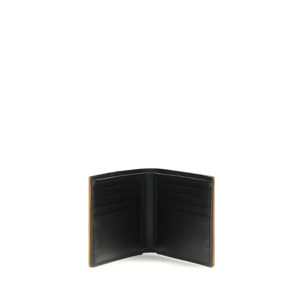 Valentino Garavani Schwarzes Kalbsleder Bos Taurus Portemonnaie