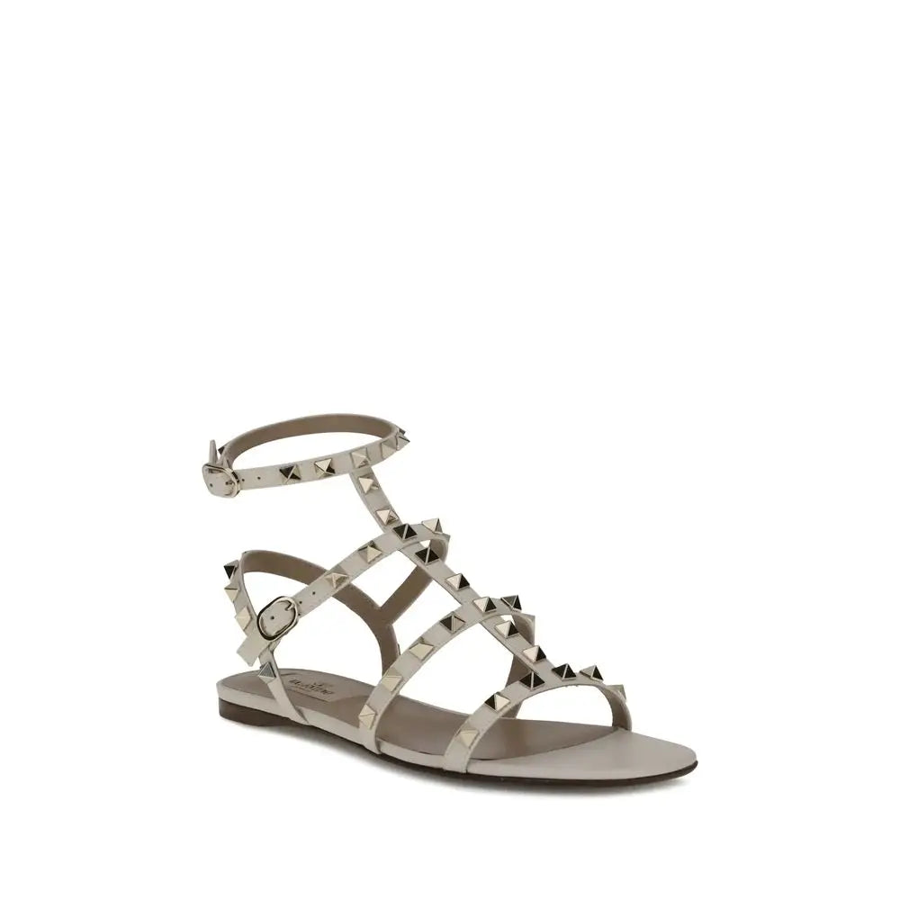 Valentino Garavani Weiße Kalbshaut Bos Taurus Sandalen