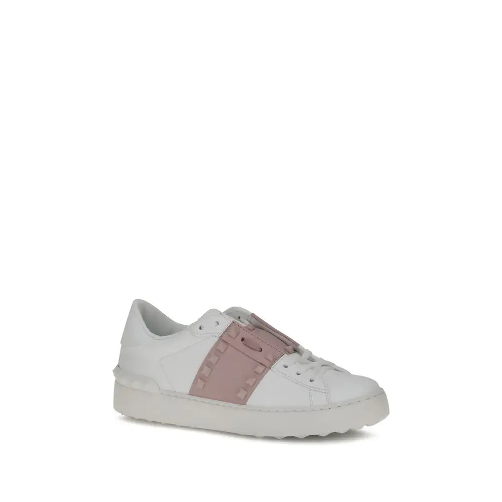 Valentino Garavani Weiße Kalbshaut Bos Taurus Sneakers mit niedrigem Schaft - EU41/US11