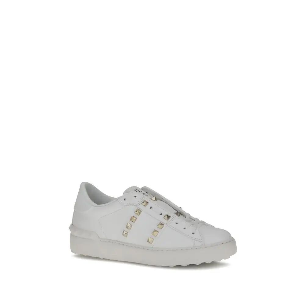 Valentino Garavani Weiße Kalbshaut Bos Taurus Sneakers mit niedrigem Schaft - EU36.5/US6.5