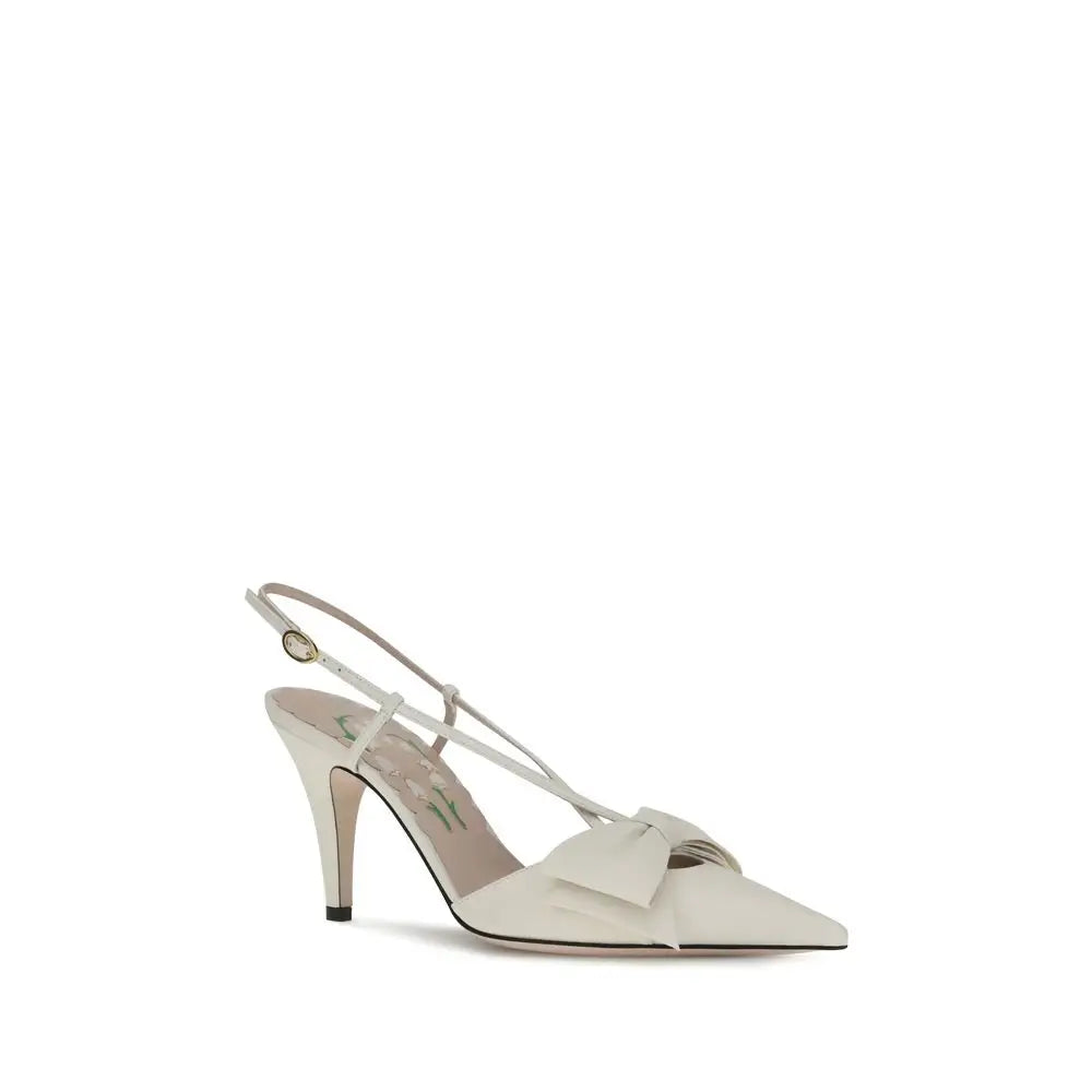 Valentino Garavani Weiße Kalbsleder Bos Taurus High Heels - EU36.5/US6.5