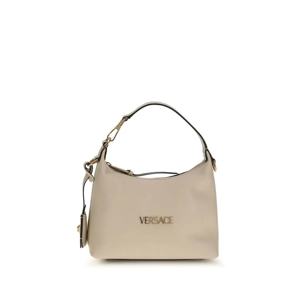 Versace Beige Calf Leather Bos Taurus Handtasche