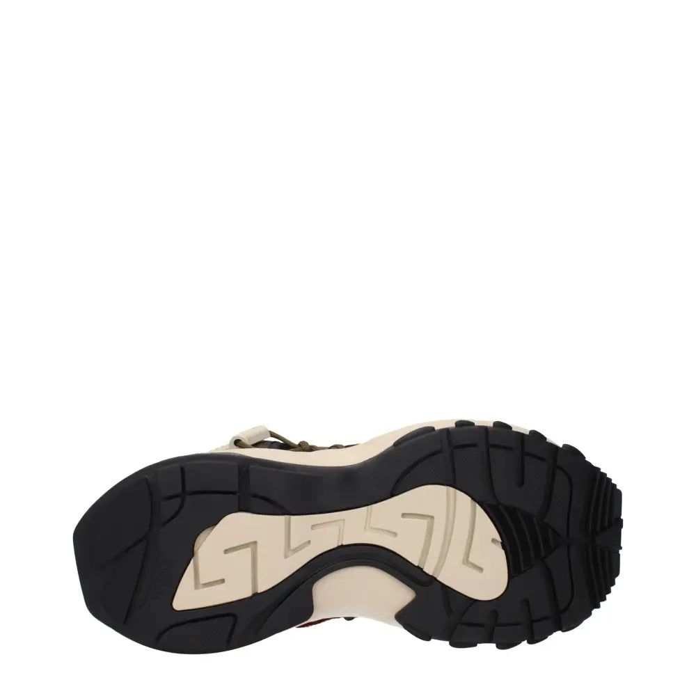Versace Beigefarbene Wildleder-Sneaker