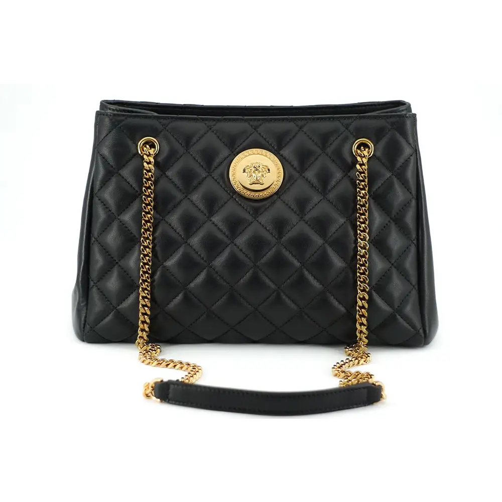 Versace Elegante gesteppte Nappaleder-Tasche