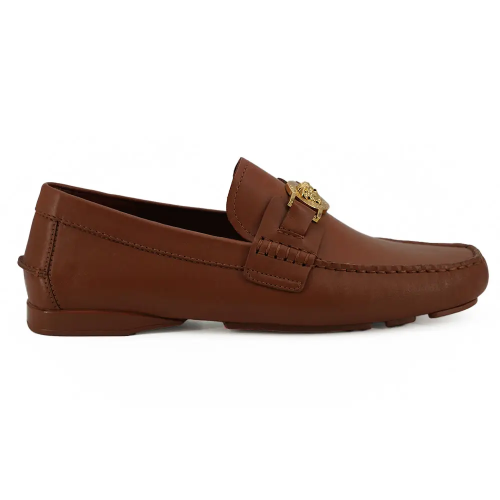 Versace Elegante Loafers aus Leder mit Medusa-Prägung