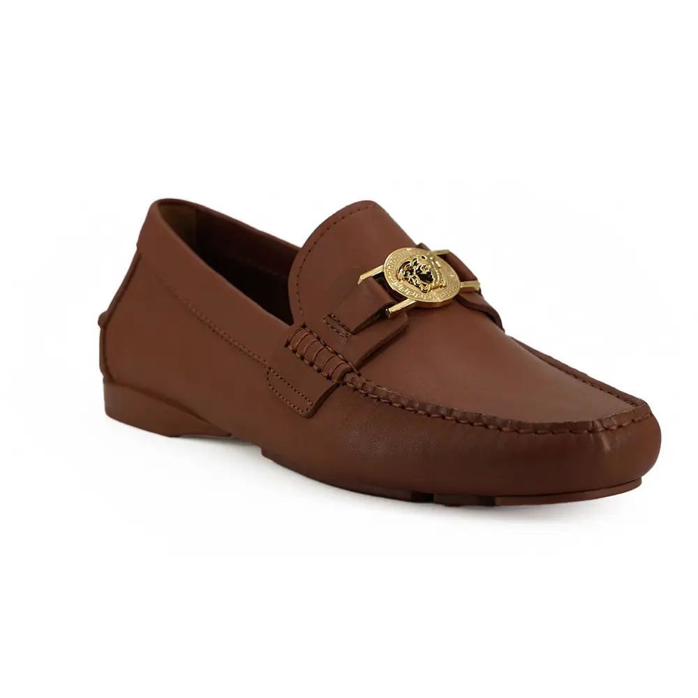 Versace Elegante Loafers aus Leder mit Medusa-Prägung