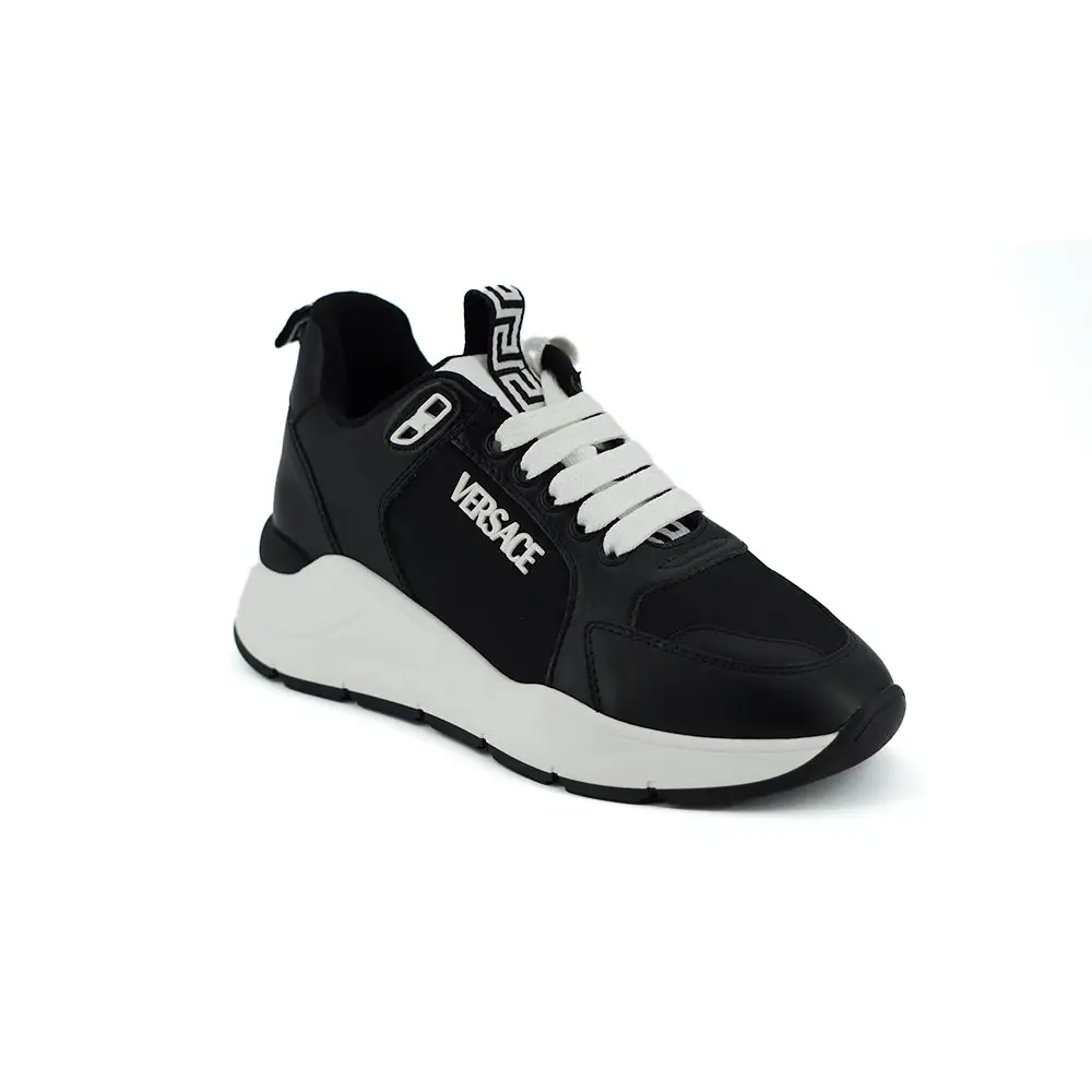 Versace Elegante monochrome Leder-Sneakers - EU36/US6