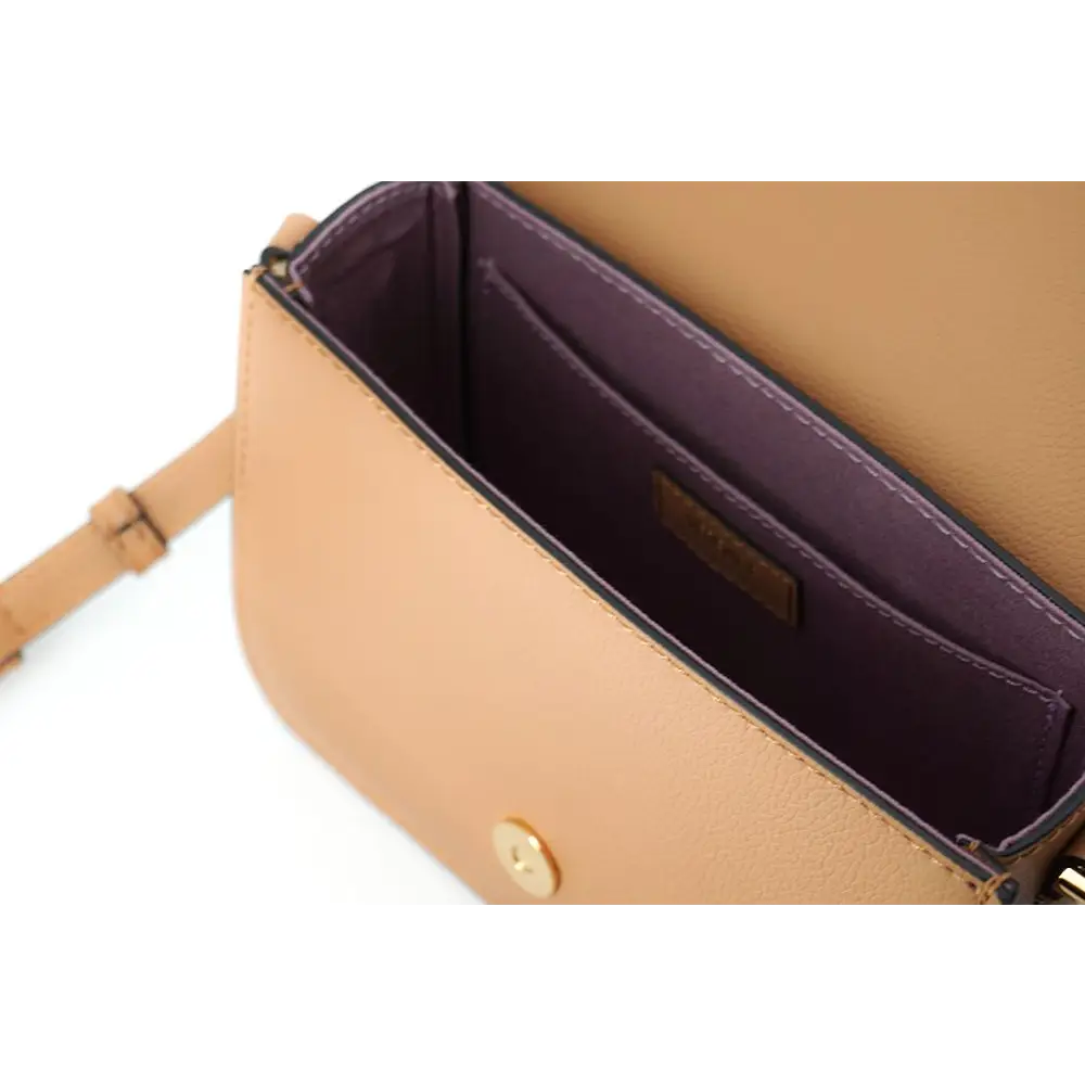 Versace Elegante Umhängetasche aus Kalbsleder in Braun