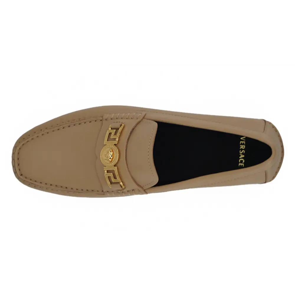 Versace Exquisite Medusa Loafers aus goldfarbenem Leder