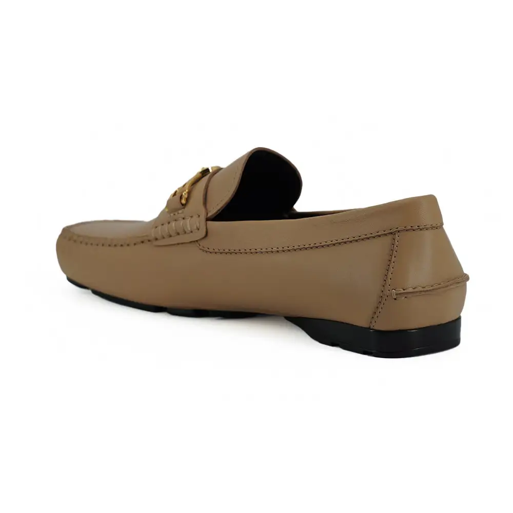 Versace Exquisite Medusa Loafers aus goldfarbenem Leder