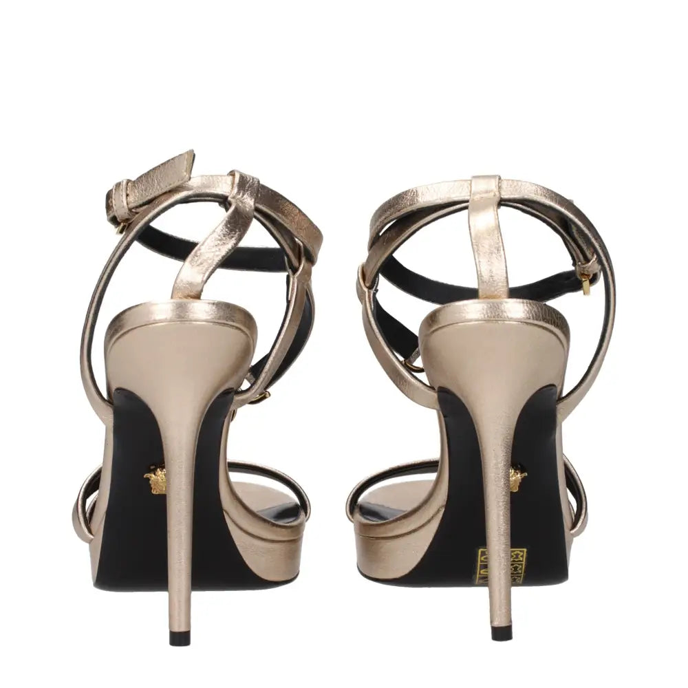Versace Goldene Leder-Stilettos