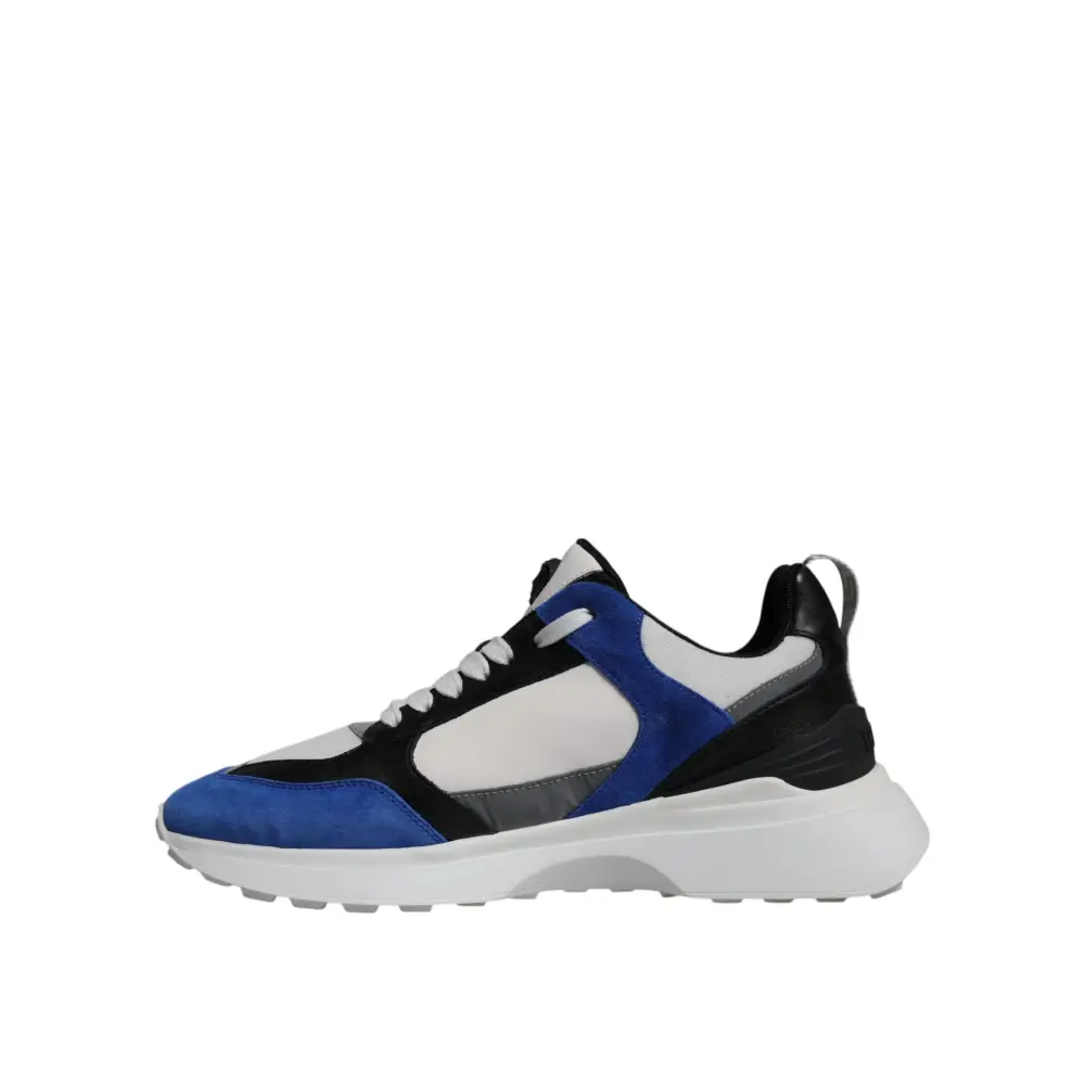 Versace Multicolor Canvas Quad Stoff Medusa Low Top Turnschuhe Schuhe