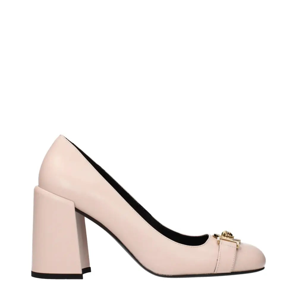 Versace Rosa Lederpumps mit hohem Absatz - EU39/US9