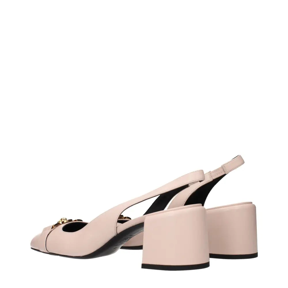 Versace Rosa Lederpumps mit mittlerem Absatz - EU41/US11