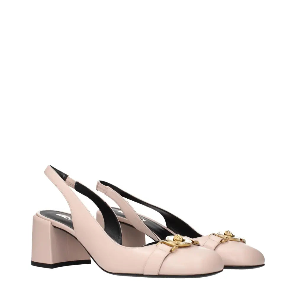 Versace Rosa Lederpumps mit mittlerem Absatz - EU41/US11