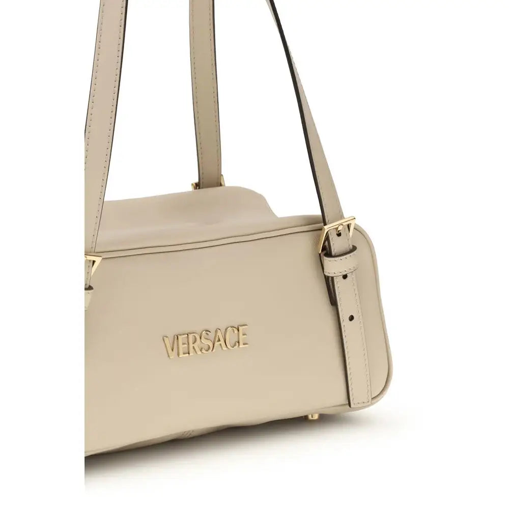 Versace Schultertasche aus Lammleder in Beige Ovis Aries Aries
