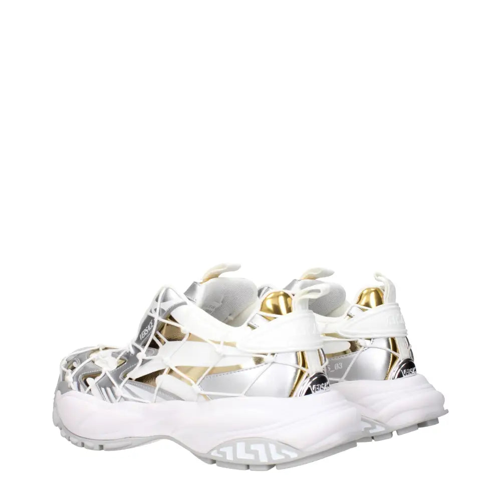 Versace Weiße Chunky Sneaker aus Stoff - EU38/US8