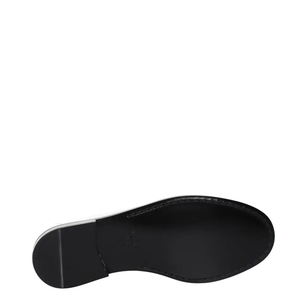 Versace Weiße Leder Slipper