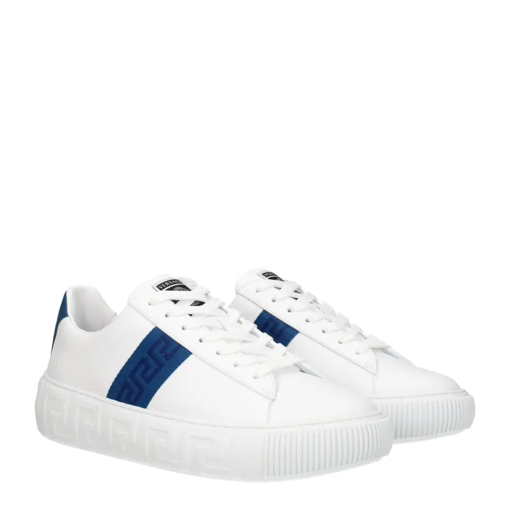 Versace Weiße Sneakers aus Leder mit niedrigem Schaft - EU40/US7