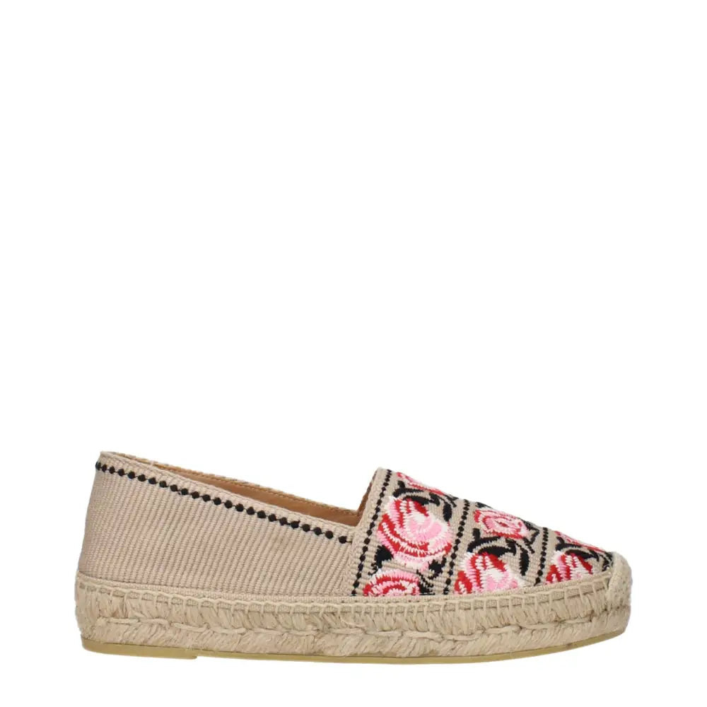 Prada Espadrilles aus beigem Stoff