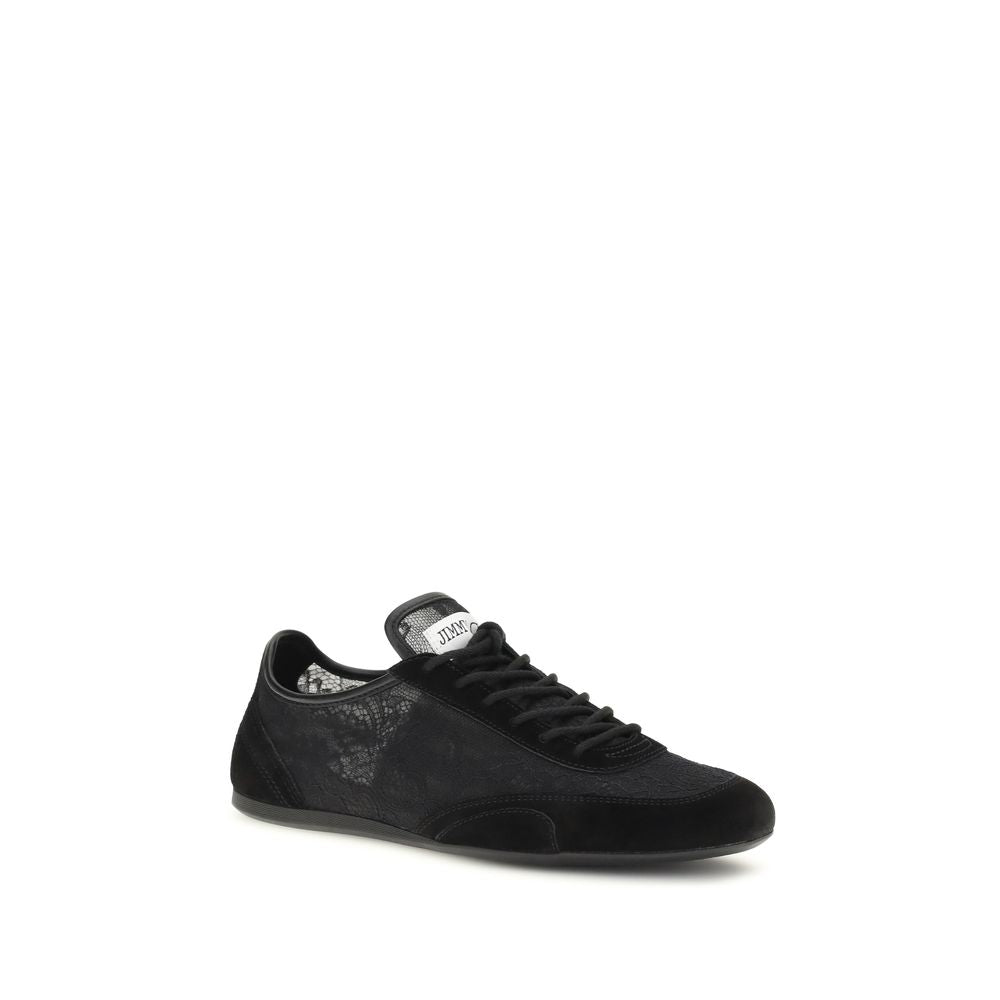 Jimmy Choo Schwarze Bos Taurus Kalbsleder Sneaker im Athletic-Stil