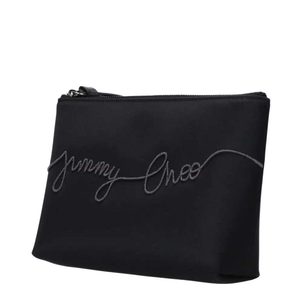 Jimmy Choo Schwarze Satin-Clutch