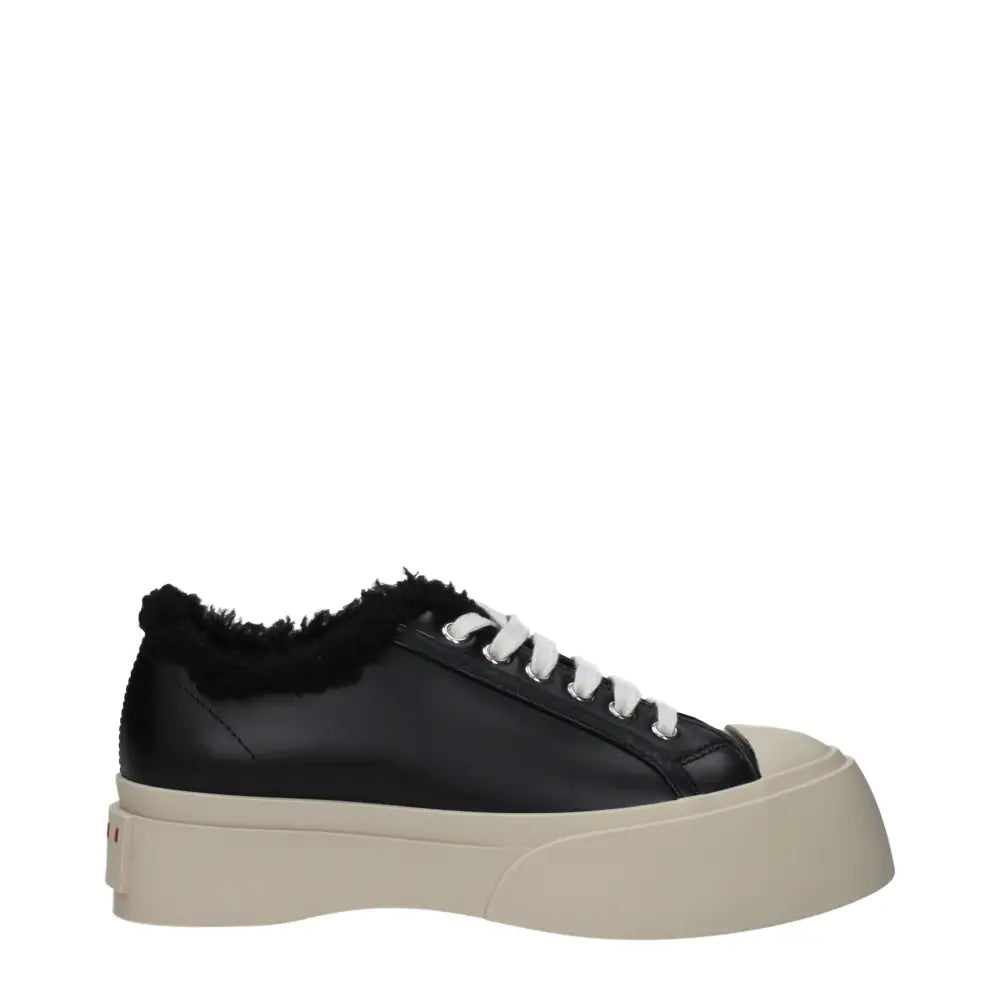 Marni Chunky Sneakers aus schwarzem Leder