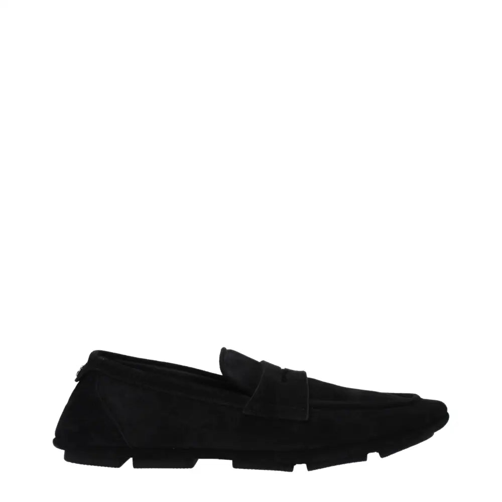 Dolce & Gabbana Schwarze Leder Slipper - EU43/US10