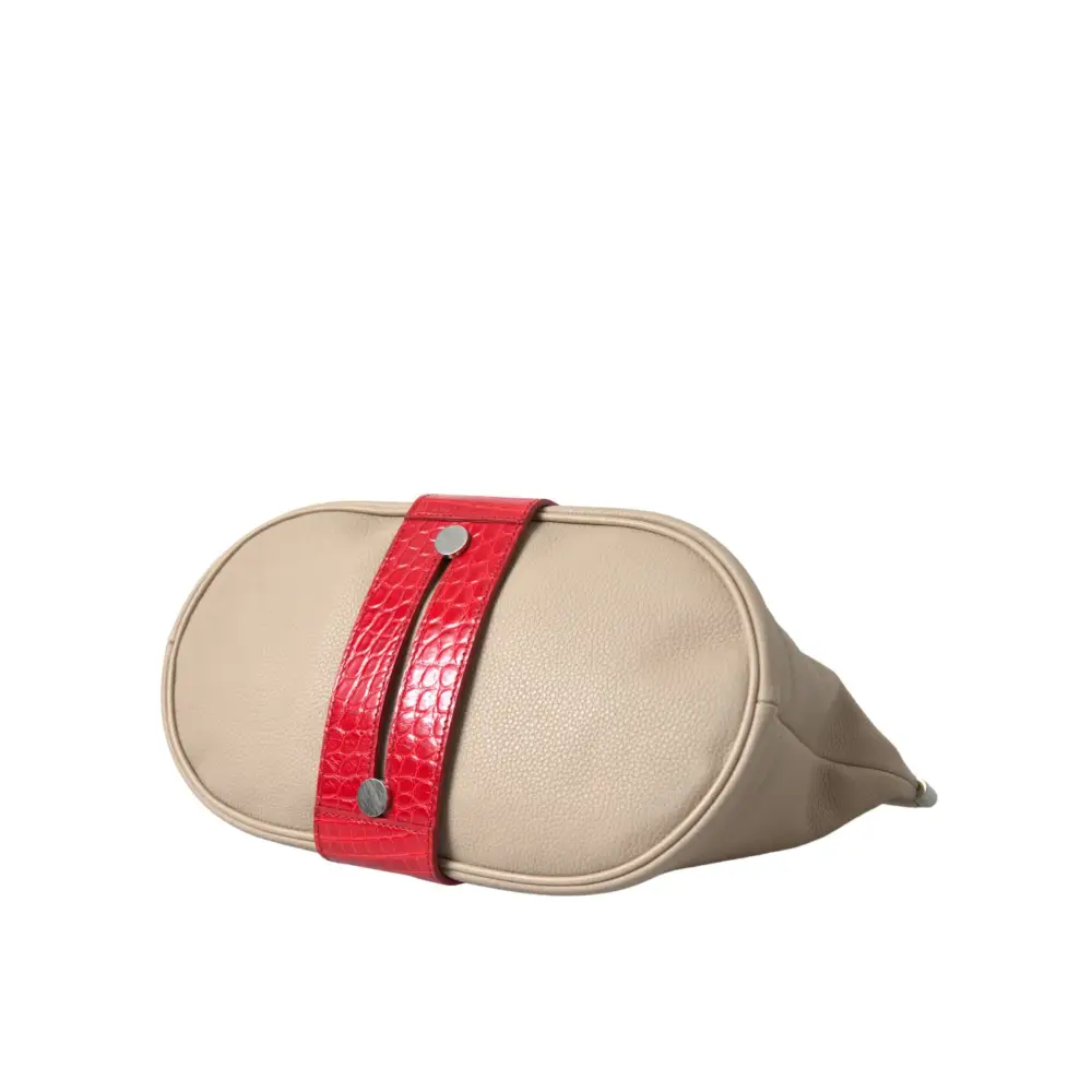 Balenciaga Beige Rot Zweifarbige Tasche aus exotischem Leder